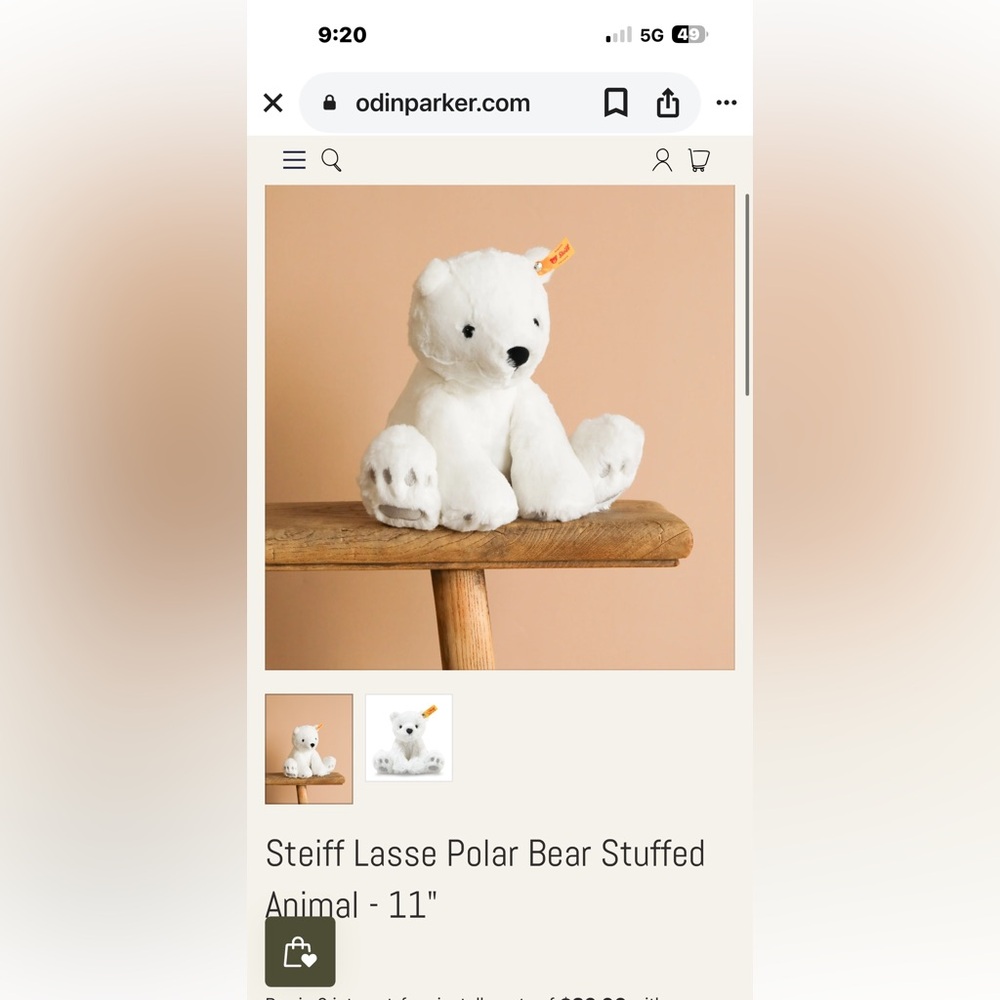 NEW Steiff Lasse Polar Bear - Picture 9 of 10